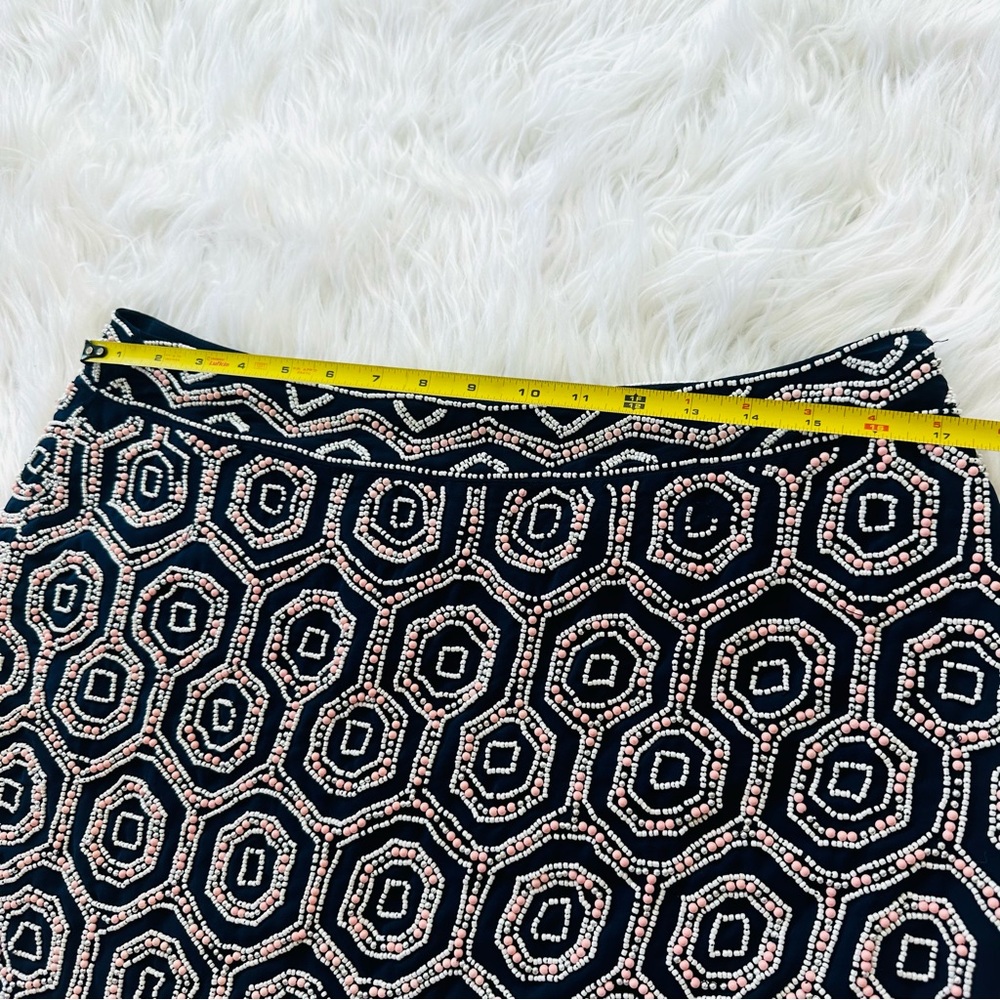 Rare NWT Boston Proper heavily embroidered beaded mini skirt size 14 - Picture 6 of 10